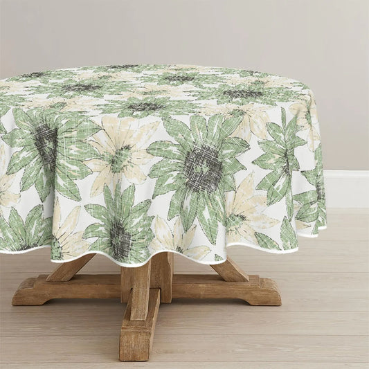 Floral Farmhouse Round Tablecloth